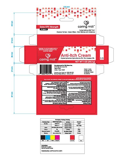 label - 56 2151 Anti Itch Cream 1oz tube box